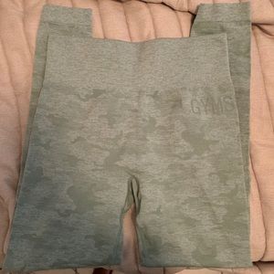 Gymshark Camo Seamless Leggings Green